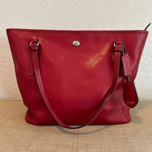 Coach red shoulder bag